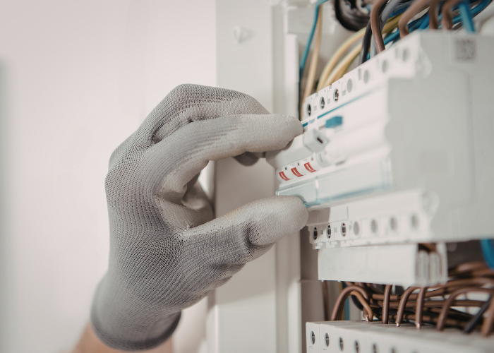 Silver Star Electric technician working on a residential electrical panel