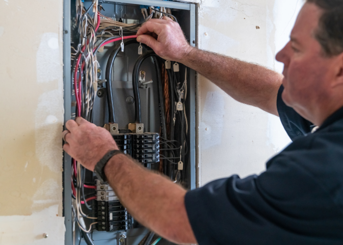 Branch circuit wiring repair inside a Utah County home